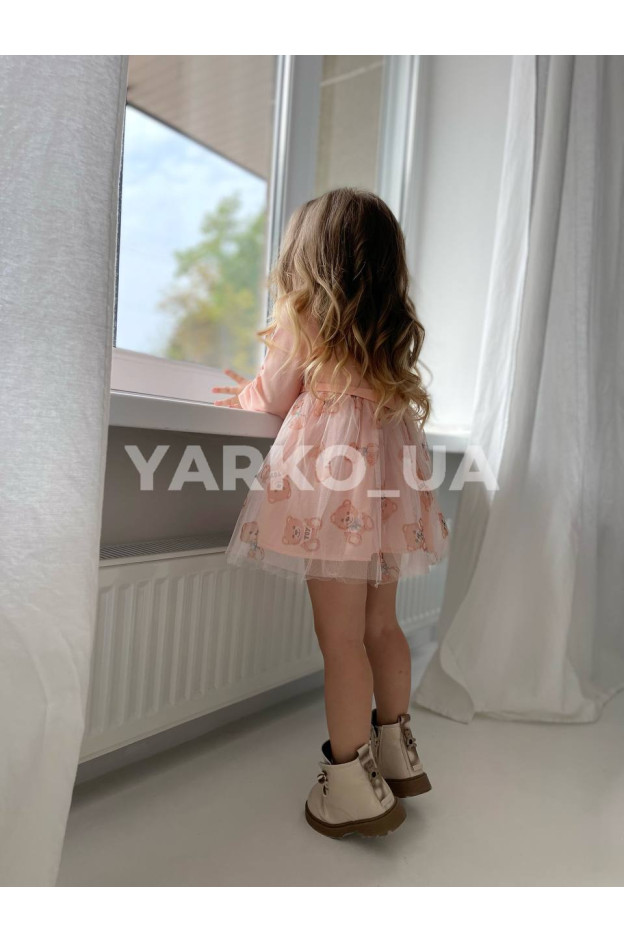 Сукня для дівчаток весна/осінь 8358 з котону з фатином Amor 86(р)