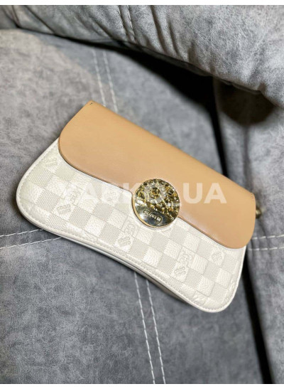 Сумка для дівчат та мам 872-5 з екошкіри LV брошка 24*14*7 см