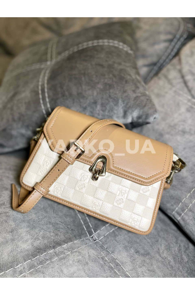 Сумка для дівчат і мам 8160 з екошкіри LV шахматка 22.5*17*10 см