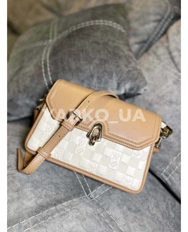 Сумка для дівчат і мам 8160 з екошкіри LV шахматка 22.5*17*10 см