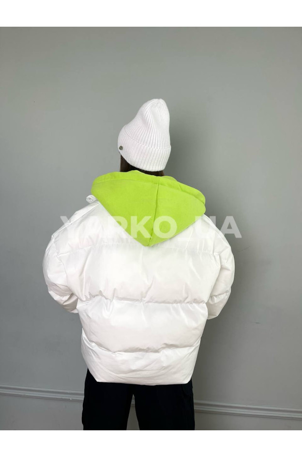 Куртка-пуффер для дівчат на зиму 87995 з синтепону обманка oversize(р)