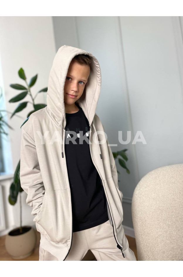 Костюм спортивний uni весна/осінь BC022 з котону на блискавці ONE 134(р)