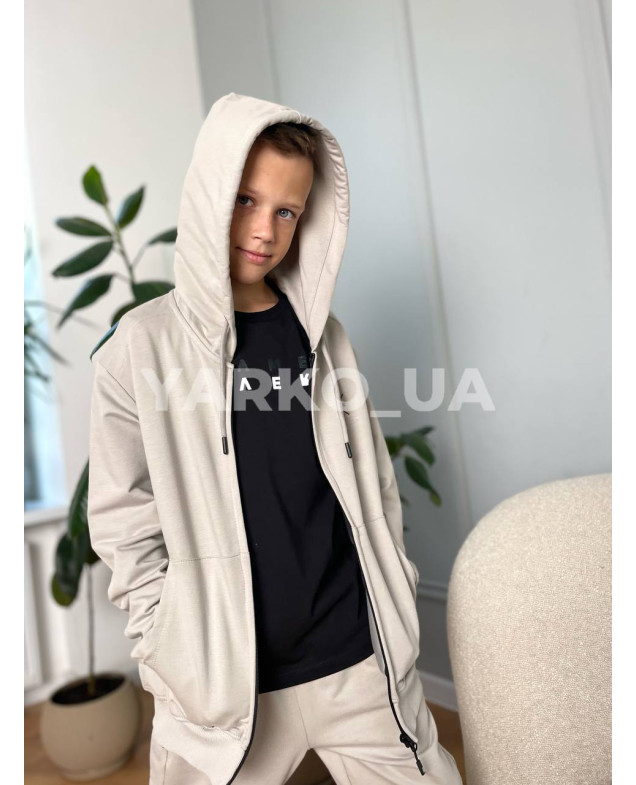 Костюм спортивний uni весна/осінь BC022 з котону на блискавці ONE 134(р)