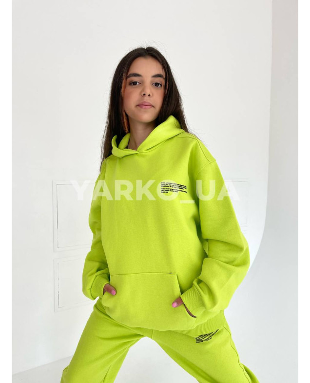 Костюм спортивний зимовий uni BC033 з котону з флісом Pangaia 128(р)