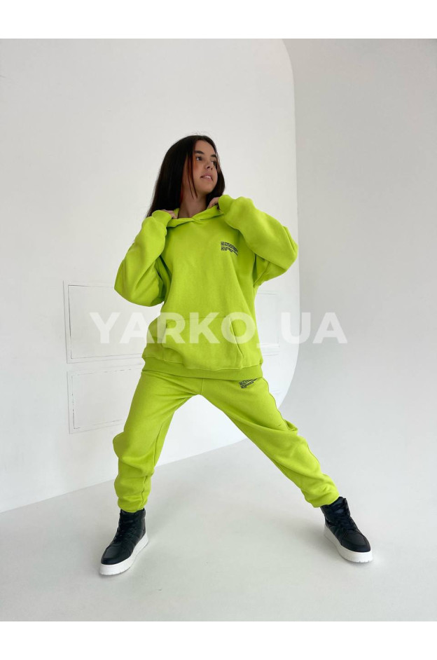 Костюм спортивний зимовий uni BC033 з котону з флісом Pangaia 128(р)