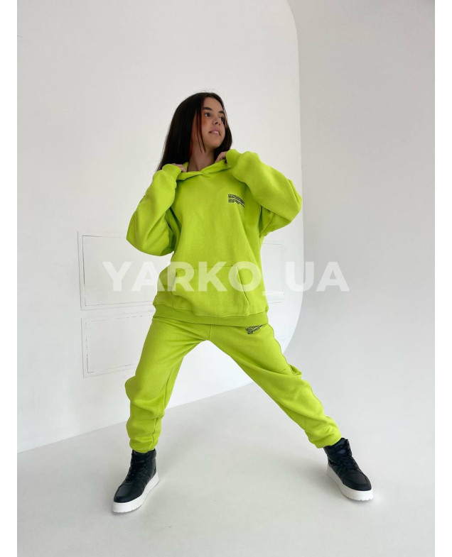 Костюм спортивний зимовий uni BC033 з котону з флісом Pangaia 128(р)