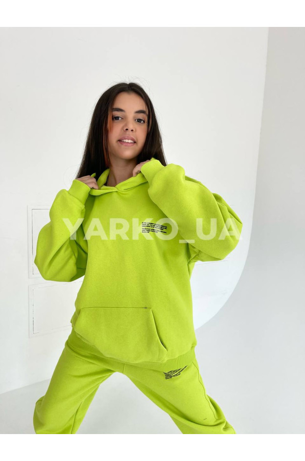 Костюм спортивний зимовий uni BC033 з котону з флісом Pangaia 128(р)