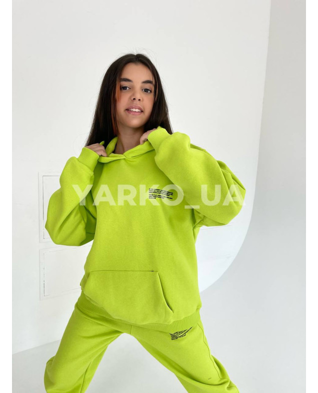 Костюм спортивний зимовий uni BC033 з котону з флісом Pangaia 128(р)