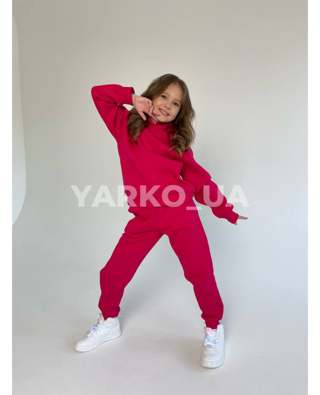Костюм спортивний для дівчаток на зиму BC084 з котону з флісом Freedom 134(р)