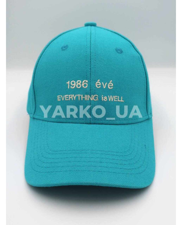 Бейсболка uni весна/осінь, літо 995519 котон бірюза WELL 55-57(р)