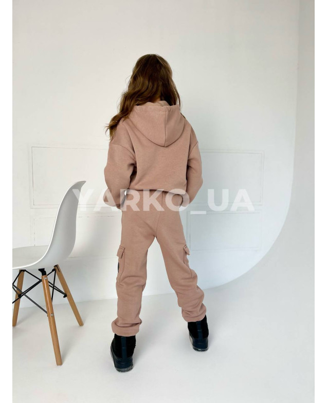 Костюм спортивний для дівчат на зиму 2186 з котону з флісом Beautiful 140(р)