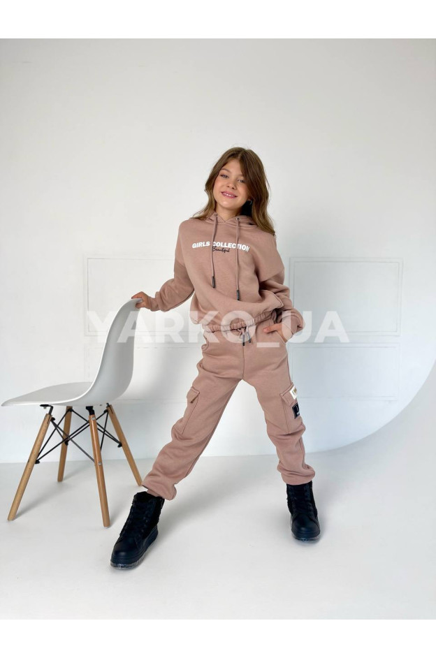 Костюм спортивний для дівчат на зиму 2186 з котону з флісом Beautiful 146(р)