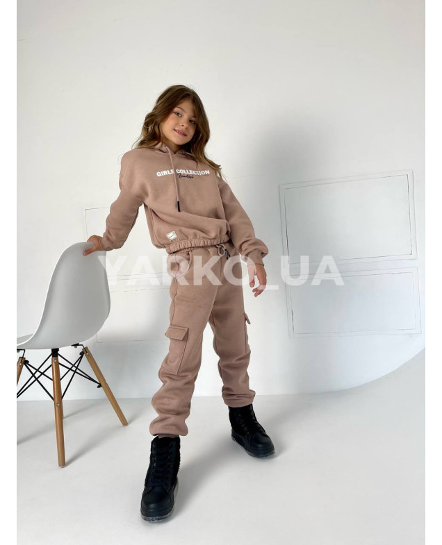 Костюм спортивний для дівчат на зиму 2186 з котону з флісом Beautiful 146(р)