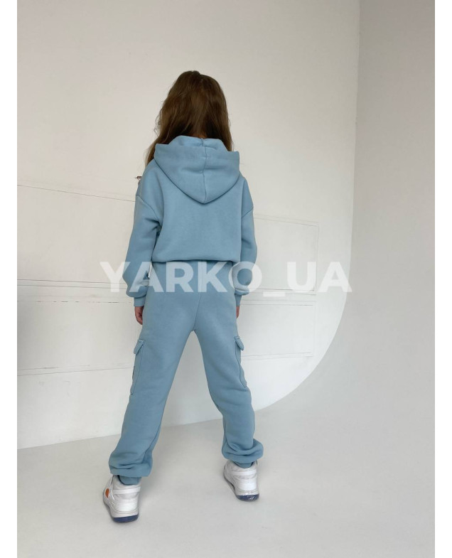 Костюм спортивний для дівчат на зиму 2186 з котону з флісом Beautiful 128(р)