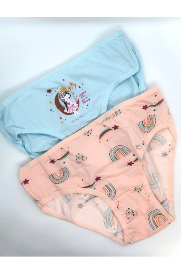 Труси для дівчат 1001 котон різнокольорові Pretty little girl 6 штук 9-10(р)