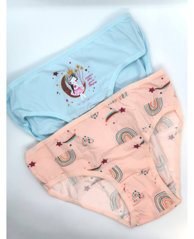 Труси для дівчат 1001 котон різнокольорові Pretty little girl 6 штук 9-10(р)