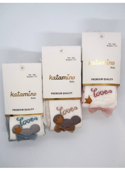 Колготи Katamino для дівчат весна/осінь K31020 котон різнокольоровий minnie 3D 3-4(р)