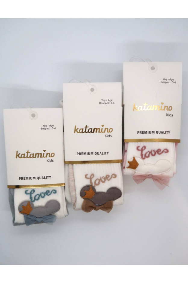 Колготи Katamino для дівчат весна/осінь K31020 котон різнокольоровий minnie 3D 3-4(р)