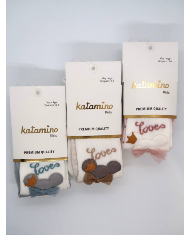 Колготи Katamino для дівчат весна/осінь K31020 котон різнокольоровий minnie 3D 3-4(р)
