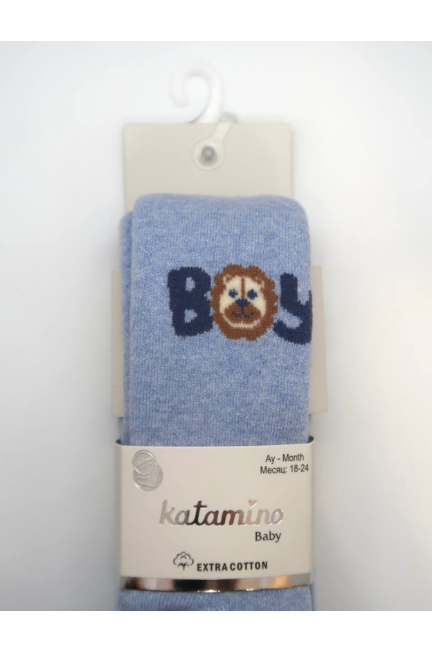 Колготи Katamino зима хлопчиків K35101 махра boy блакитний 18-24(р)
