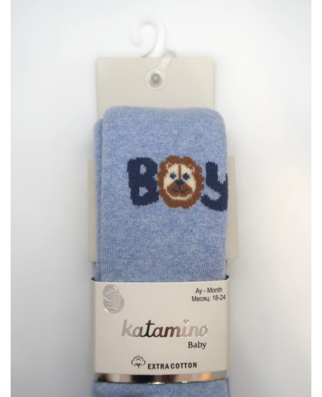 Колготи Katamino зима хлопчиків K35101 махра boy блакитний 18-24(р)