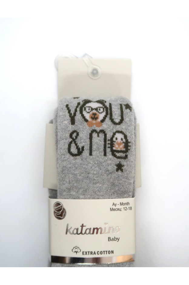 Колготи Katamino Туреччина зима для хлопчиків K35097 махра you|me сірий 12-18(р) 