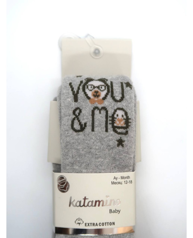 Колготи Katamino Туреччина зима для хлопчиків K35097 махра you|me сірий 12-18(р) 