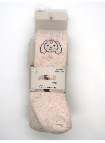 Колготи ARTI для дівчат на зиму 350168 махра беж cute 6-12(р)