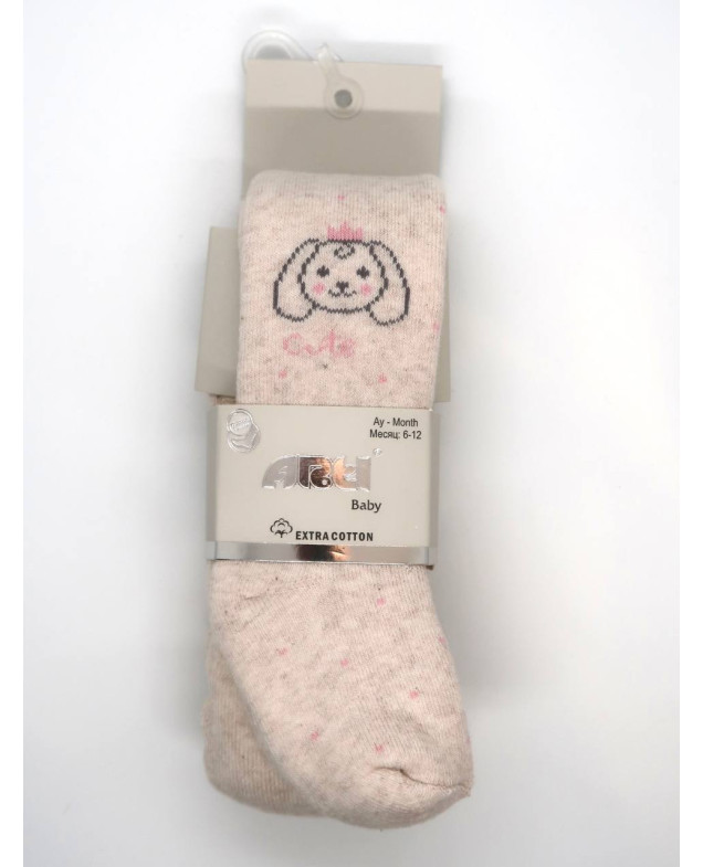 Колготи ARTI для дівчат на зиму 350168 махра беж cute 6-12(р)