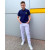 Джинси для хлопчика або дівчинки весна/осінь 2-381 котон МОМ Denimwear білі 116(р)