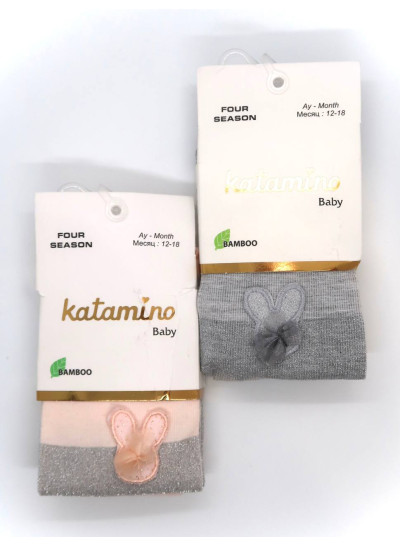 Колготи Katamino для дівчат весна/осінь K62223 котон/бамбук різнокольоровий зайчик 12-18(р)