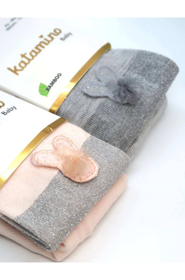 Колготи Katamino для дівчат весна/осінь K62223 котон/бамбук різнокольоровий зайчик 12-18(р)
