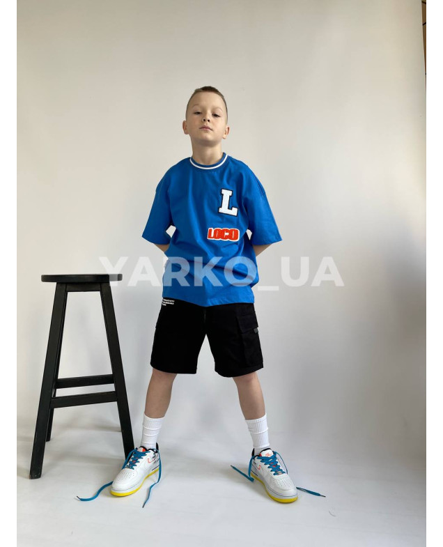 Шорти LOCOLOCO для хлопчиків на літо 7049 з котону чорний Reach 134(р)