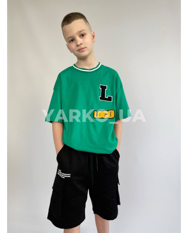 Шорти LOCOLOCO для хлопчиків на літо 7049 з котону чорний Reach 134(р)