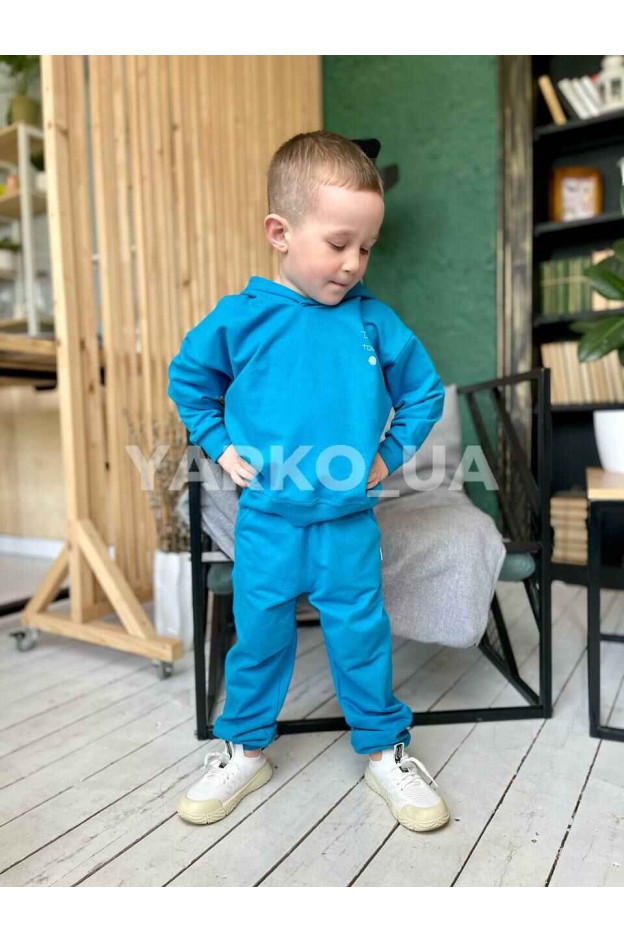 Костюм спортивний HART для хлопчиків весна/осінь 1159 котон крижаний блакитний Don`t touch 92(р)
