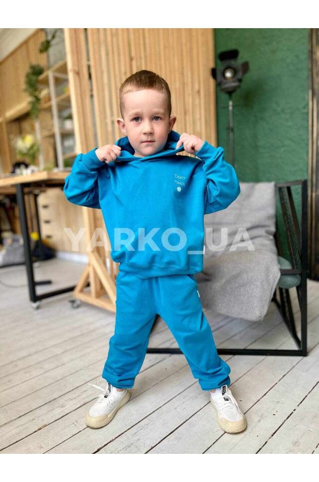 Костюм спортивний HART для хлопчиків весна/осінь 1159 котон крижаний блакитний Don`t touch 92(р)