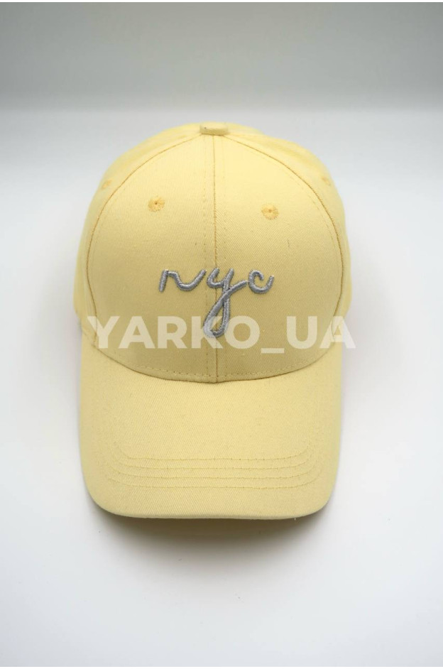 Бейсболка uni весна/осінь, літо 995518 котон жовтий NYC вишивка 55-58(р)