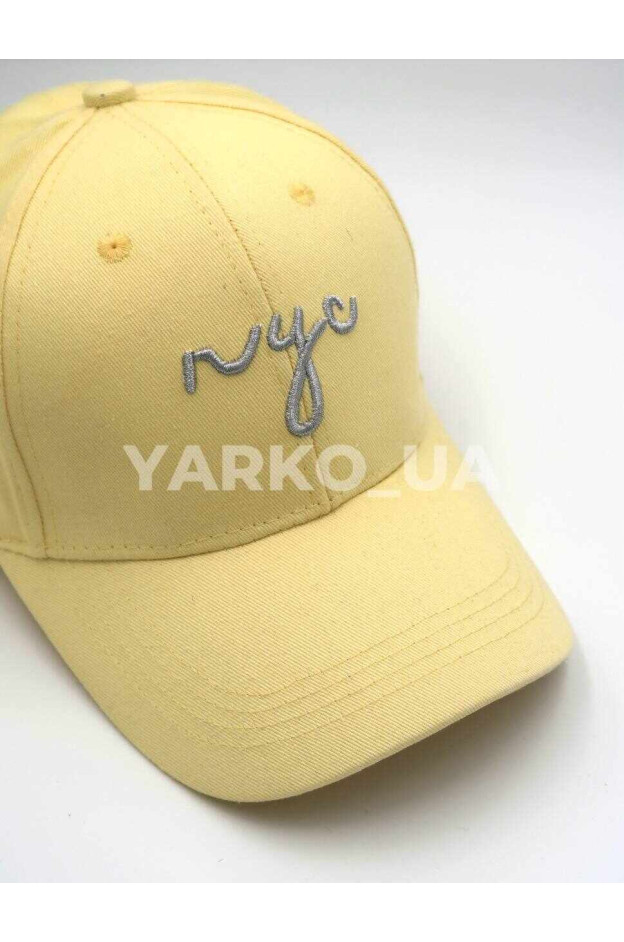 Бейсболка uni весна/осінь, літо 995518 котон жовтий NYC вишивка 55-58(р)