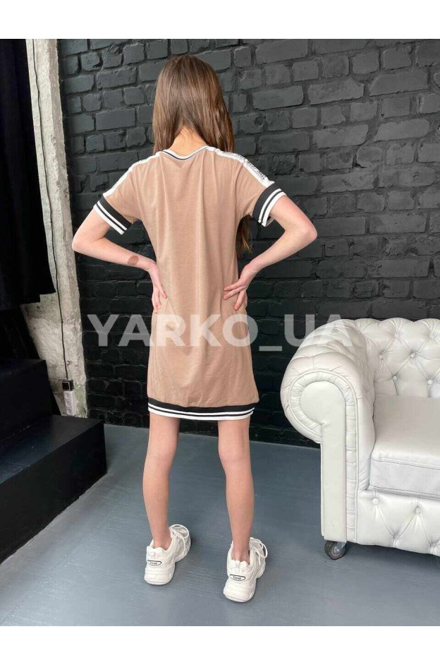Сукня DOMINIK  літо для дівчаток 5034 котон MUST HAVE мокко 146(р) 