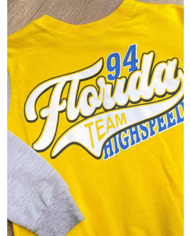 Костюм для хлопчика весна/осінь 2525 котон/фліс жовтий/чорний Florida 104(р)