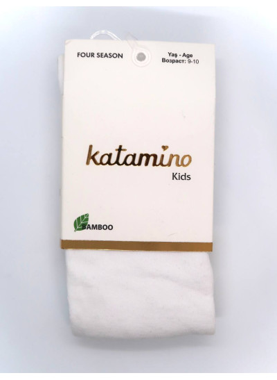 Колготи Katamino весна-осінь для дівчаток K30208 віскоза базові білий 7-8(р) 