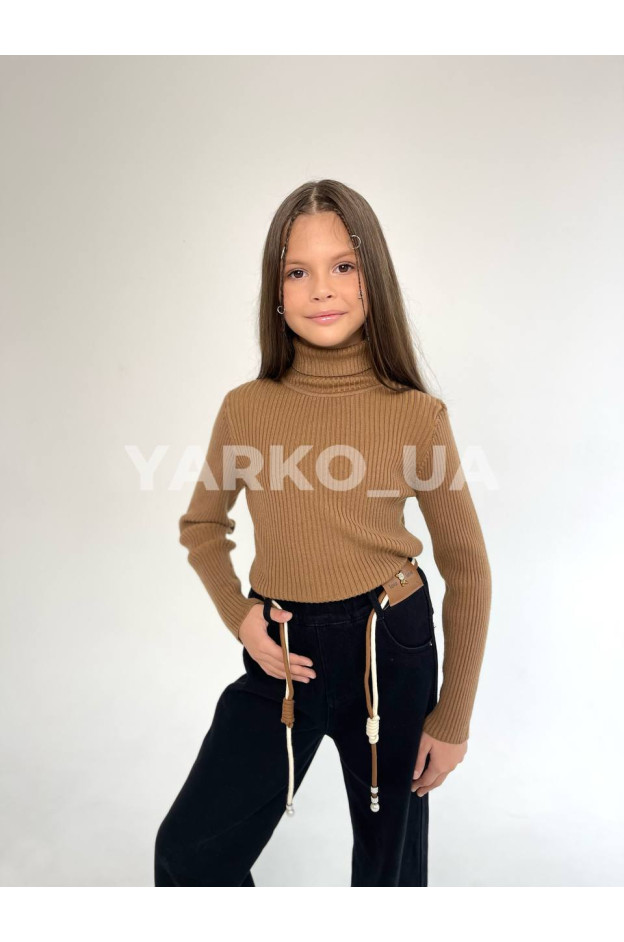 Джинси для дівчат на зиму Y101 з котону з велюром чорні палаццо Love 140(р)