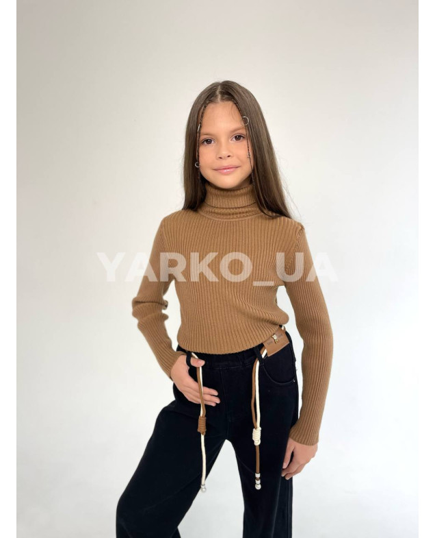 Джинси для дівчат на зиму Y101 з котону з велюром чорні палаццо Love 140(р)
