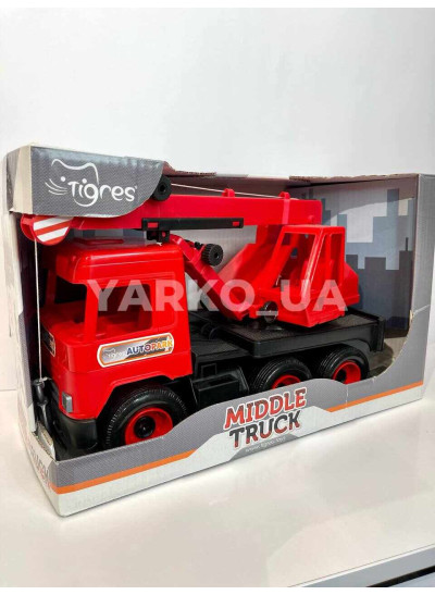 Машинка TIGRES 39487 червоний автокран