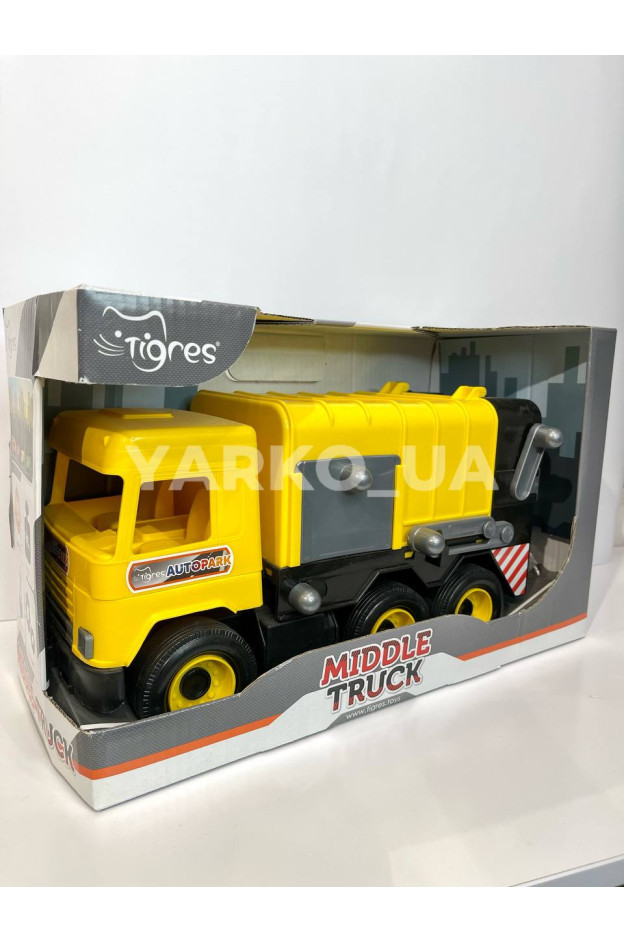 Машинка TIGRES 39492 жовтий сміттєвоз
