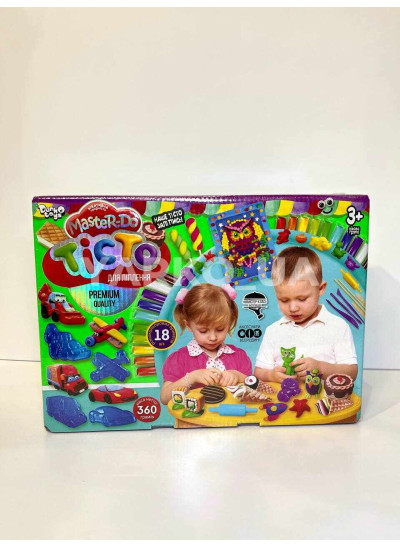 Тісто для ліплення DANKO TOYS Україна TMD-03-05 Набір 18 кольорів з аксесуарами