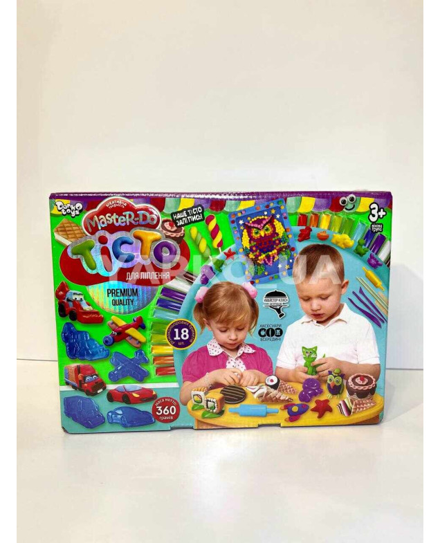 Тісто для ліплення DANKO TOYS Україна TMD-03-05 Набір 18 кольорів з аксесуарами