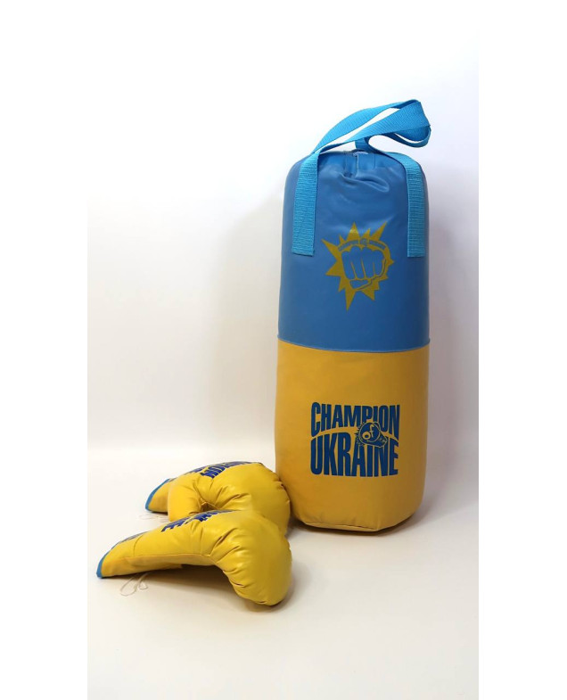 Набір для спорту L-UA груша боксерська Champion Ukraine велика