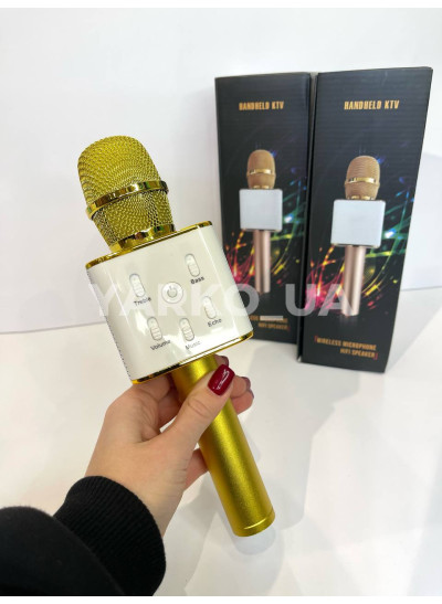 Мікрофон Китай 996363 караоке Bluetooth  Q7 Gold