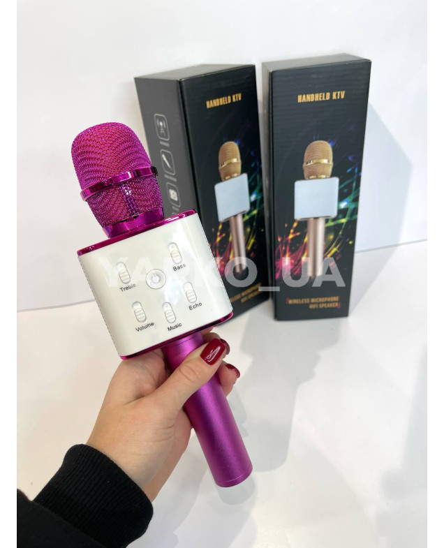 Мікрофон Китай 996363 караоке Bluetooth  Q7 Gold
